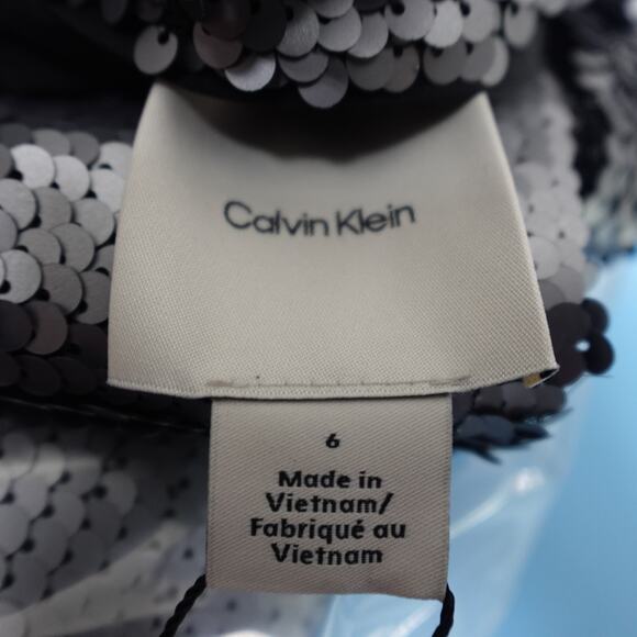 Calvin Klein Women's Sequin Tank Top Dark Gray - Size 6 - Picture 3 of 7